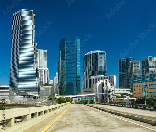 Major road to Downtown Miami, Florida © jovannig