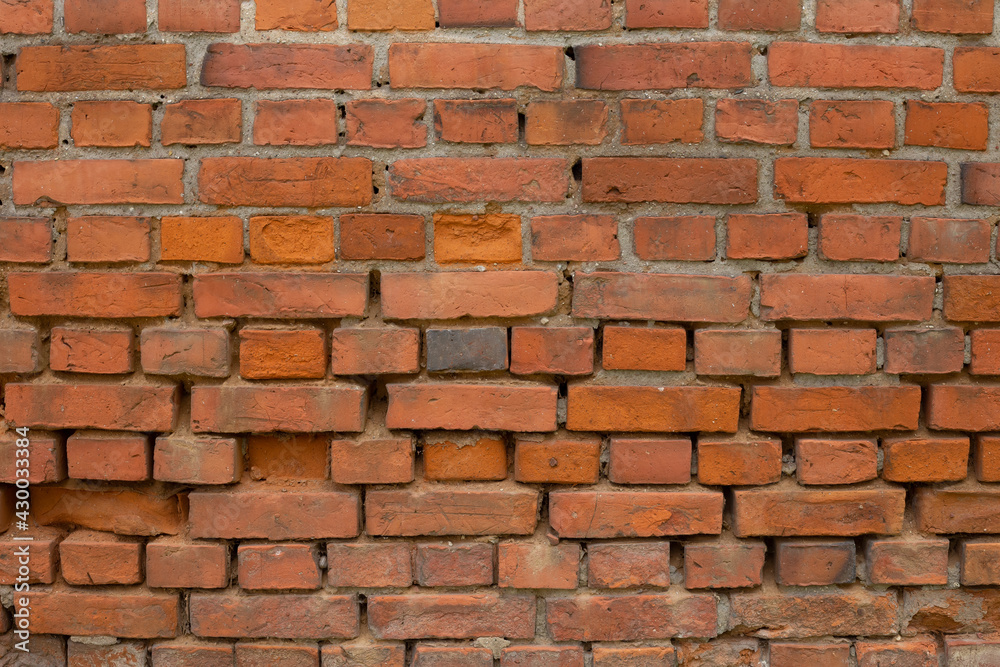 Background of old brick wall pattern texture.