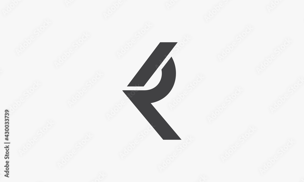 KR or RK letter logo concept isolated on white background. KR or RK letter logo concept isolated on white background.