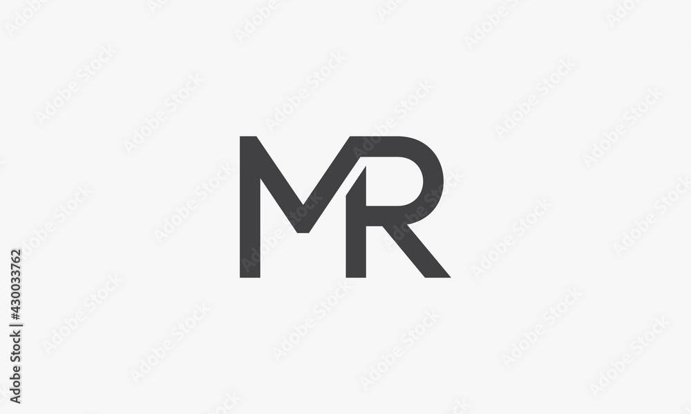 MR letter logo concept isolated on white background. MR letter logo concept isolated on white background.