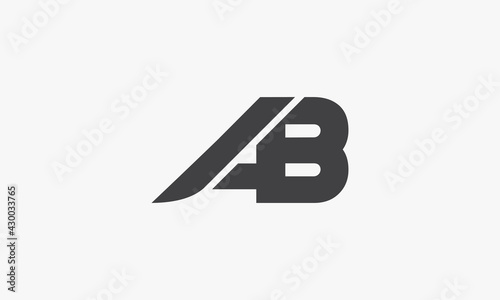 AB letter logo concept isolated on white background.