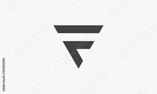 triangle letter F logo concept isolated on white background.