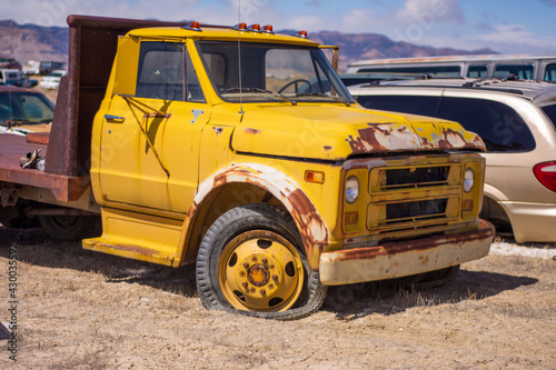 Wallpaper Mural Old junked retro truck from a junk yard. Torontodigital.ca