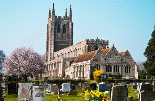 Fotografia, Obraz Church with graveyard in Long Melford ( Suffolk - England )