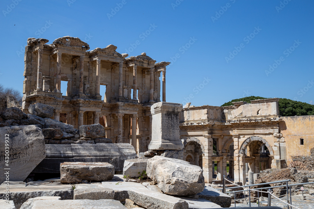 The ruins of an ancient city of Ephesus, Izmir, Turkey. 