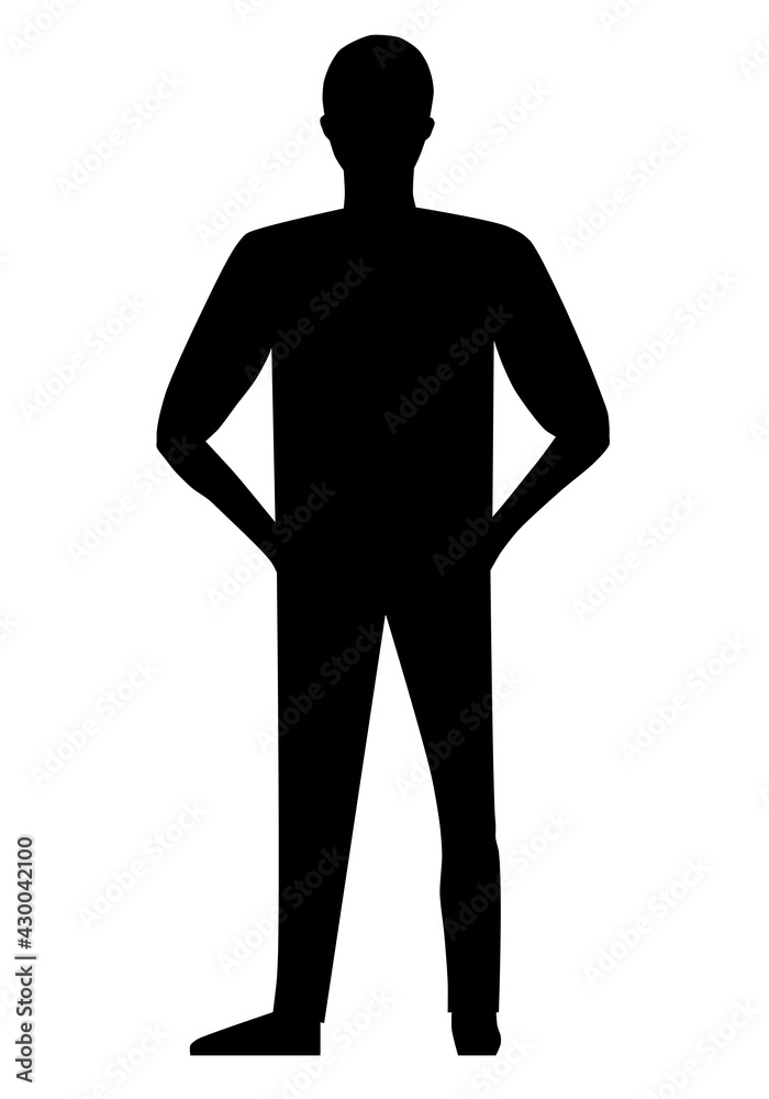 Man standing cartoon character isolated - vector Man standing cartoon character isolated - vector