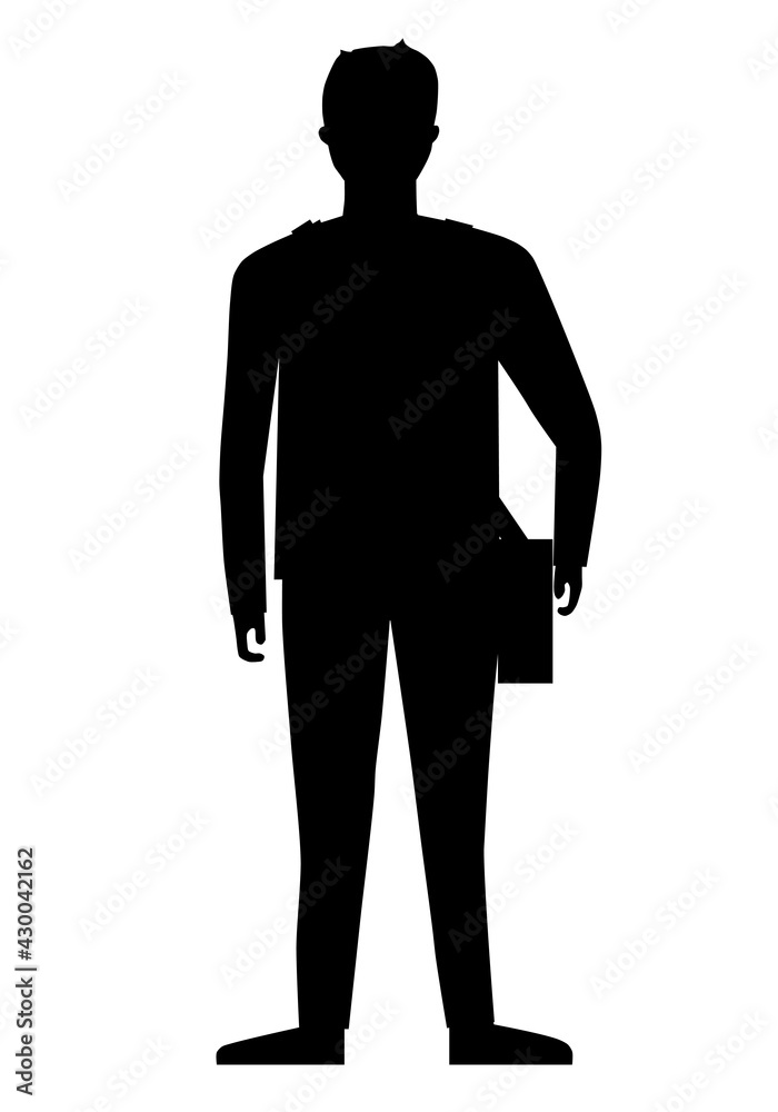Man standing cartoon character isolated - vector