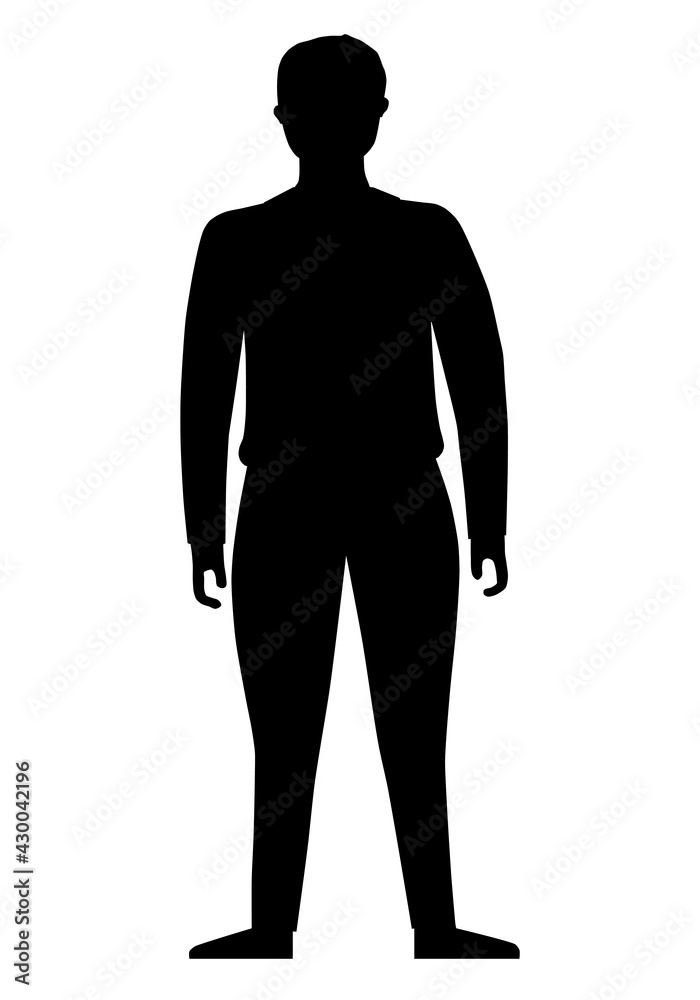 Man standing cartoon character isolated - vector