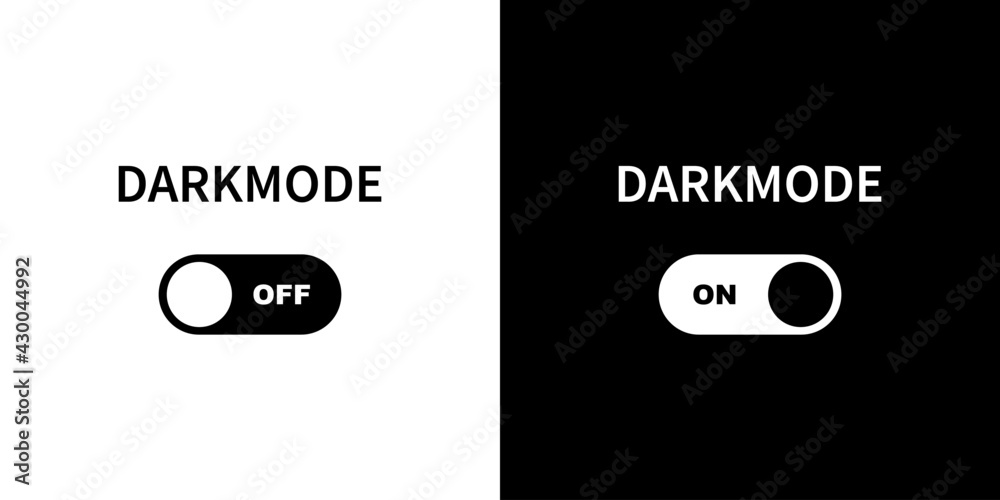 Fotografie Dark mode switch slider vector icon