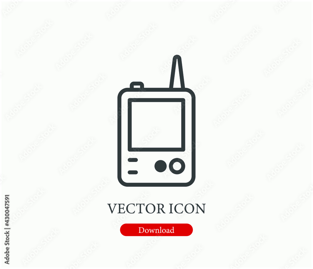 Gps vector icon. Editable stroke. Linear style sign for use on web design and mobile apps, logo. Symbol illustration. Pixel vector graphics - Vector Gps vector icon. Editable stroke. Linear style sign for use on web design and mobile apps, logo. Symbol illustration. Pixel vector graphics - Vector