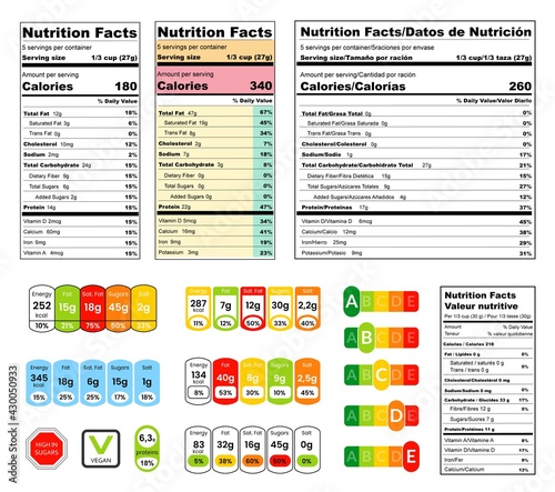 Infographic food healthy nutrition isolated set