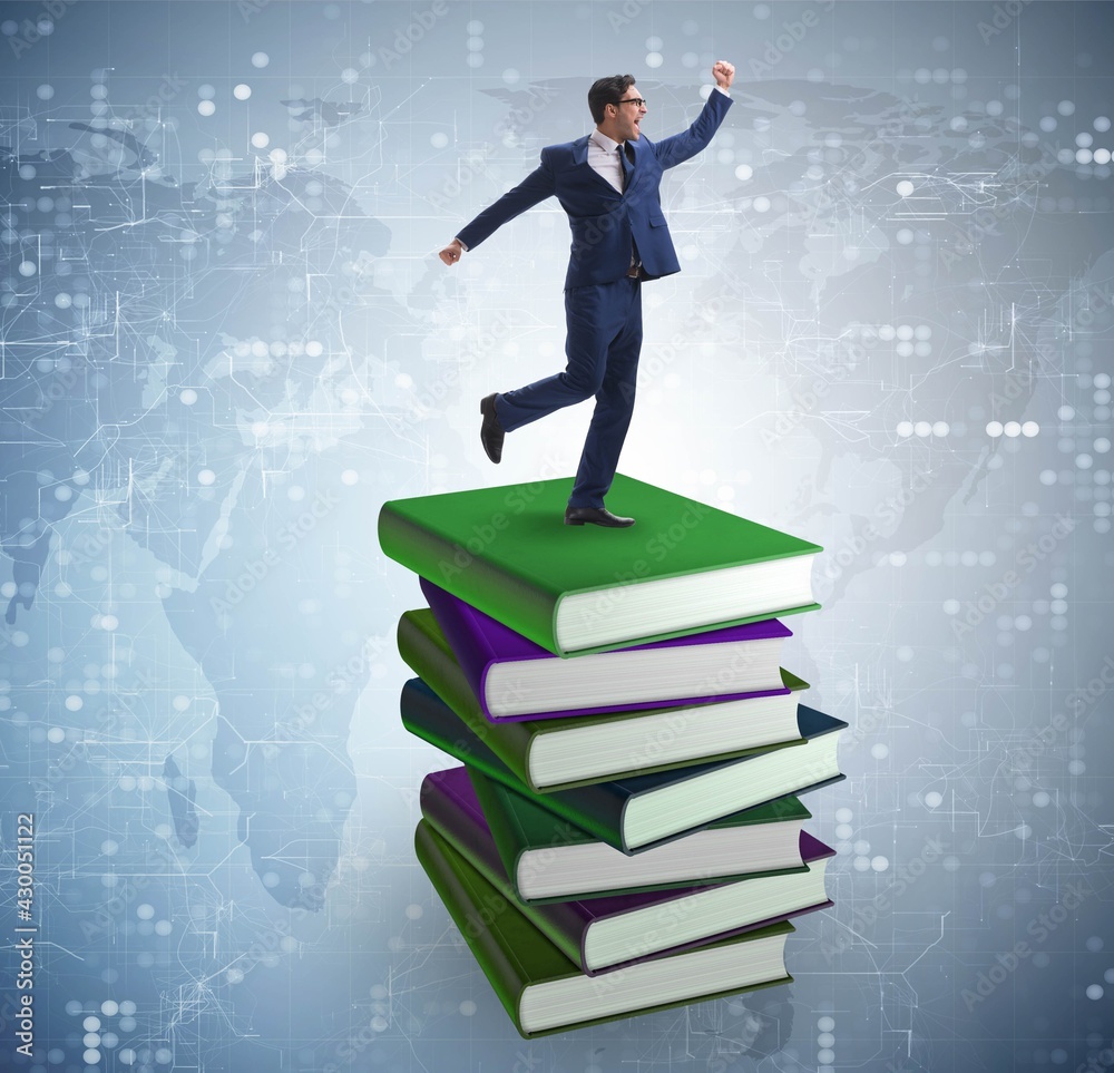 Businessman in executive education concept Businessman in executive education concept