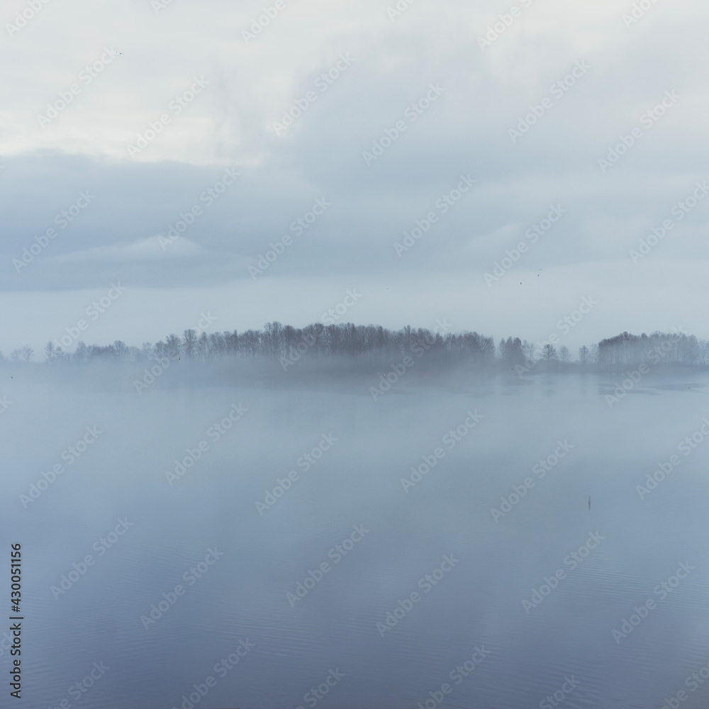 Fototapeta premium fog over the river