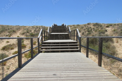 stairway to the beach in Algarve  southern Portugal.