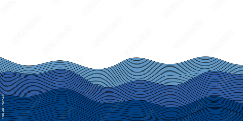 海 波 和柄 暑中見舞い 海 波 和柄 暑中見舞い