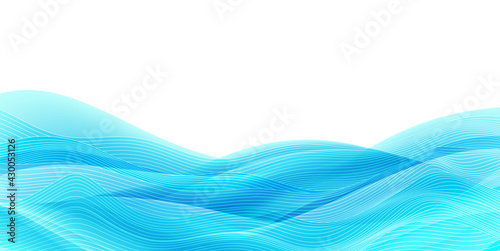 海　波　和柄　暑中見舞い