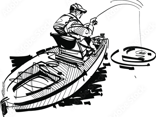 fisherman on the kayak 