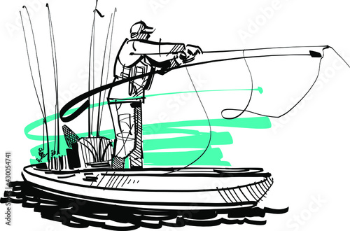 fisherman on the kayak