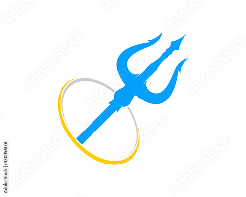 Trident inside the circle logo