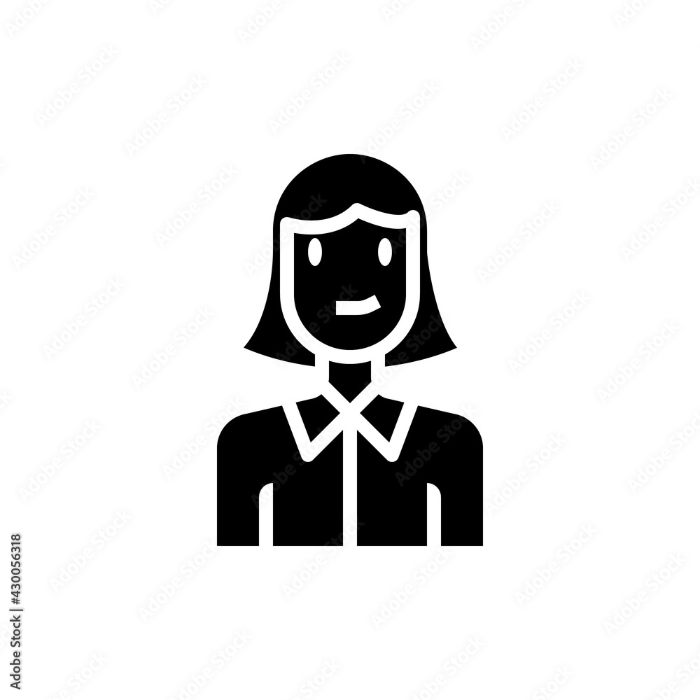 People Icon Girl Vector Illustration People Icon Girl Vector Illustration