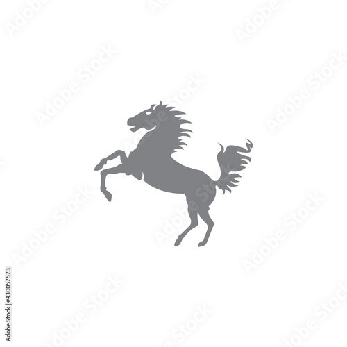 simple horse icon vector logo free