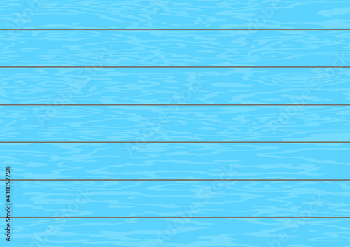 水色の壁　木製　背景素材