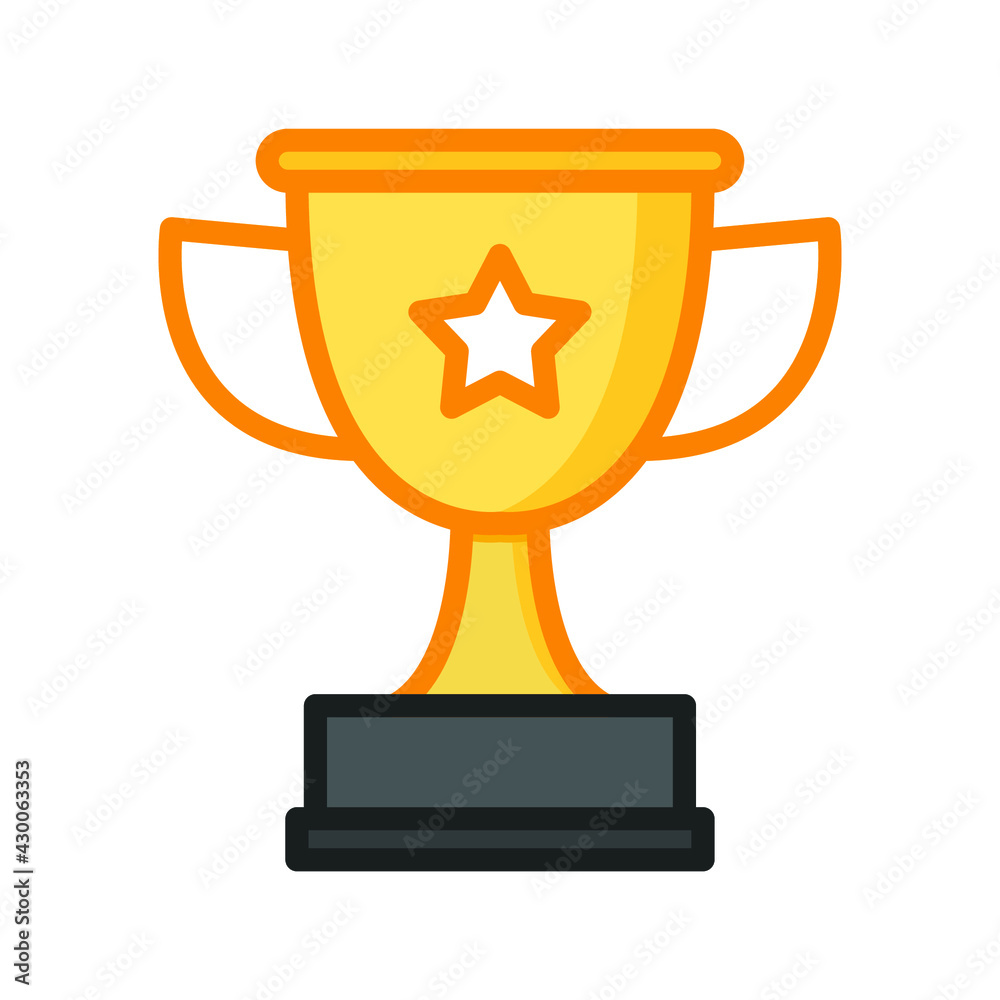Trophy icon. Simple filled outline style for app and web design element. Winner, award, cup, champ, contest, prize, won concept. Vector illustration isolated on white background. EPS 10. Trophy icon. Simple filled outline style for app and web design element. Winner, award, cup, champ, contest, prize, won concept. Vector illustration isolated on white background. EPS 10.