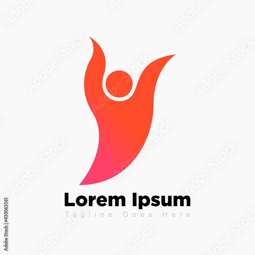 youth human logo partnership icon