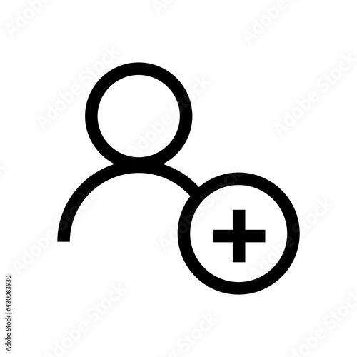 add person computer icon vector