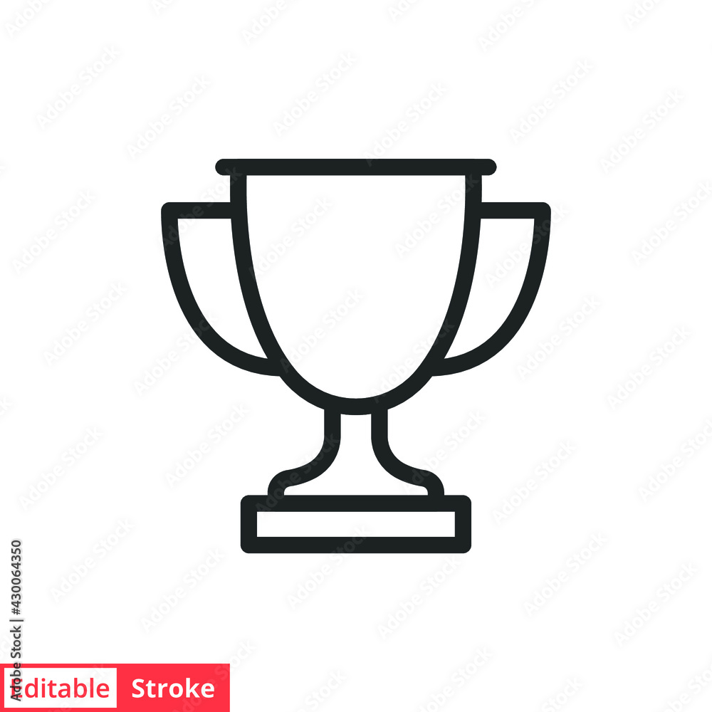 Trophy line icon. Simple outline style for app and web design element. Winner, award, cup, champ, contest, prize, won concept. Vector illustration isolated on white background. Editable stroke EPS 10. Trophy line icon. Simple outline style for app and web design element. Winner, award, cup, champ, contest, prize, won concept. Vector illustration isolated on white background. Editable stroke EPS 10.