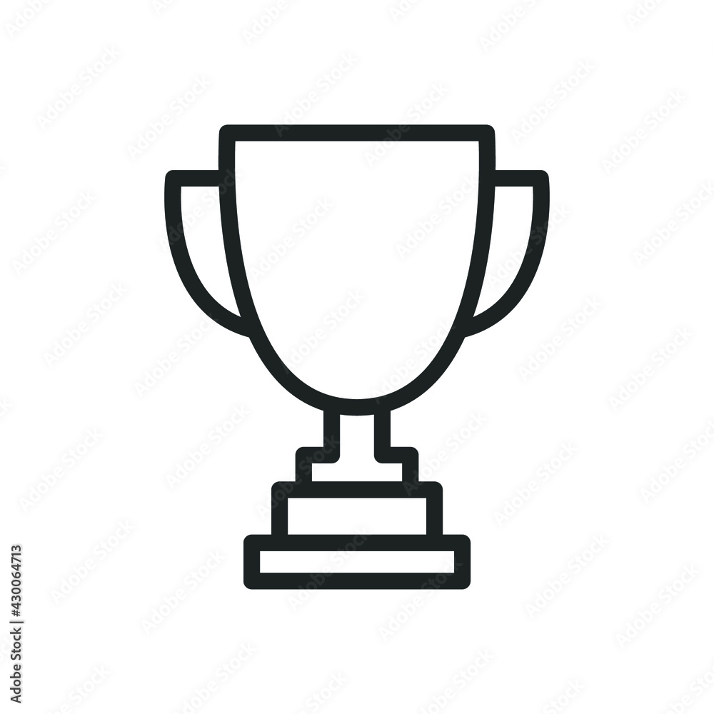 Trophy line icon. Simple outline style for app and web design element. Winner, award, cup, champ, contest, prize, won concept. Vector illustration isolated on white background. EPS 10. Trophy line icon. Simple outline style for app and web design element. Winner, award, cup, champ, contest, prize, won concept. Vector illustration isolated on white background. EPS 10.