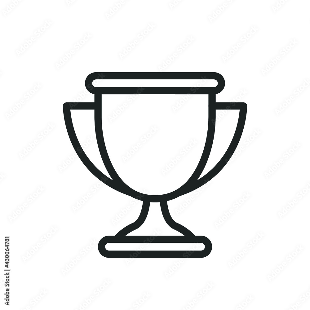 Trophy line icon. Simple outline style for app and web design element. Winner, award, cup, champ, contest, prize, won concept. Vector illustration isolated on white background. EPS 10. Trophy line icon. Simple outline style for app and web design element. Winner, award, cup, champ, contest, prize, won concept. Vector illustration isolated on white background. EPS 10.
