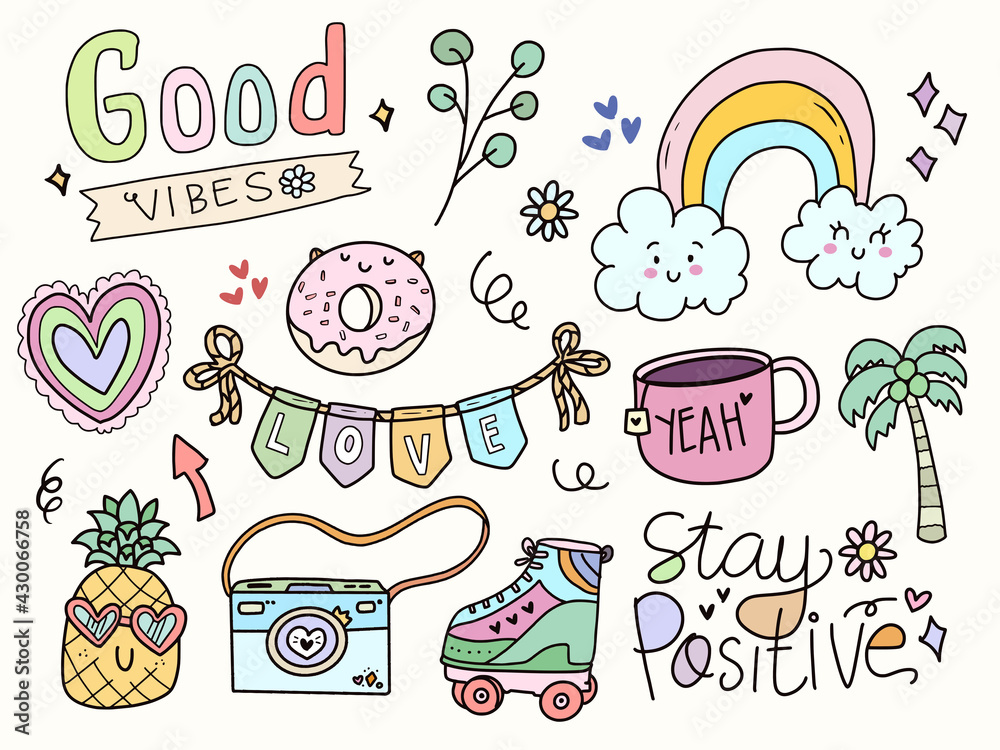 Good Vibes Only Hand Drawn Lettering In Sketch Style Stock Clipart   RoyaltyFree  FreeImages
