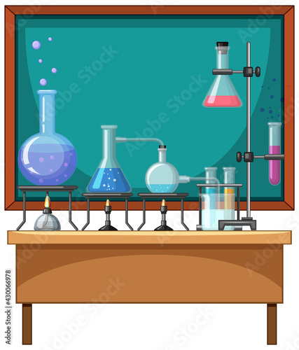 Chemistry element on the table