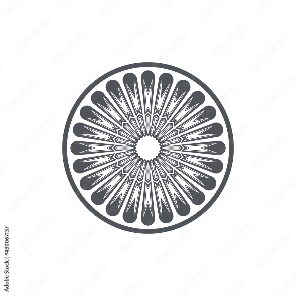 geometric blooming flower vector icon, , decorative, floral. geometric blooming flower vector icon, , decorative, floral.