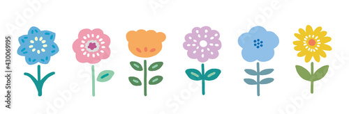 花壇　花　ベクターイラスト