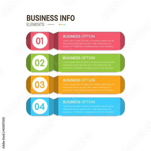 Abstract infographics number options template. Vector illustration. Can be used for steps, options, business processes, workflow, diagram, flowchart concept, timeline, marketing icons, info graphics.