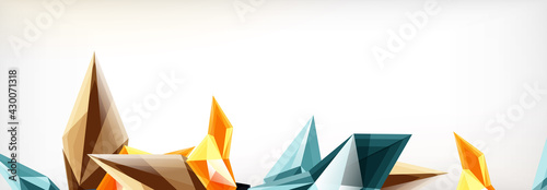 Vector 3d triangles and pyramids abstract background for business or technology presentations, internet posters or web brochure covers