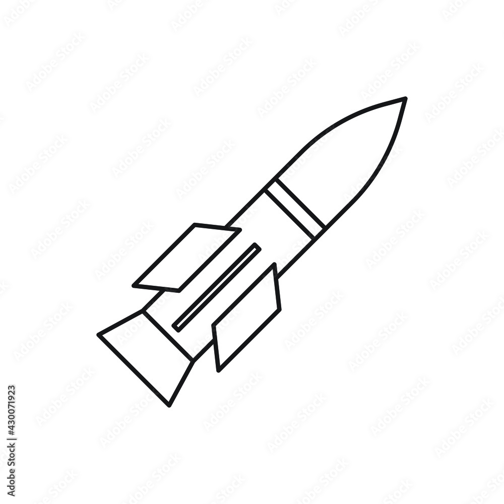 Obraz premium Air missile icon design. vector illustration
