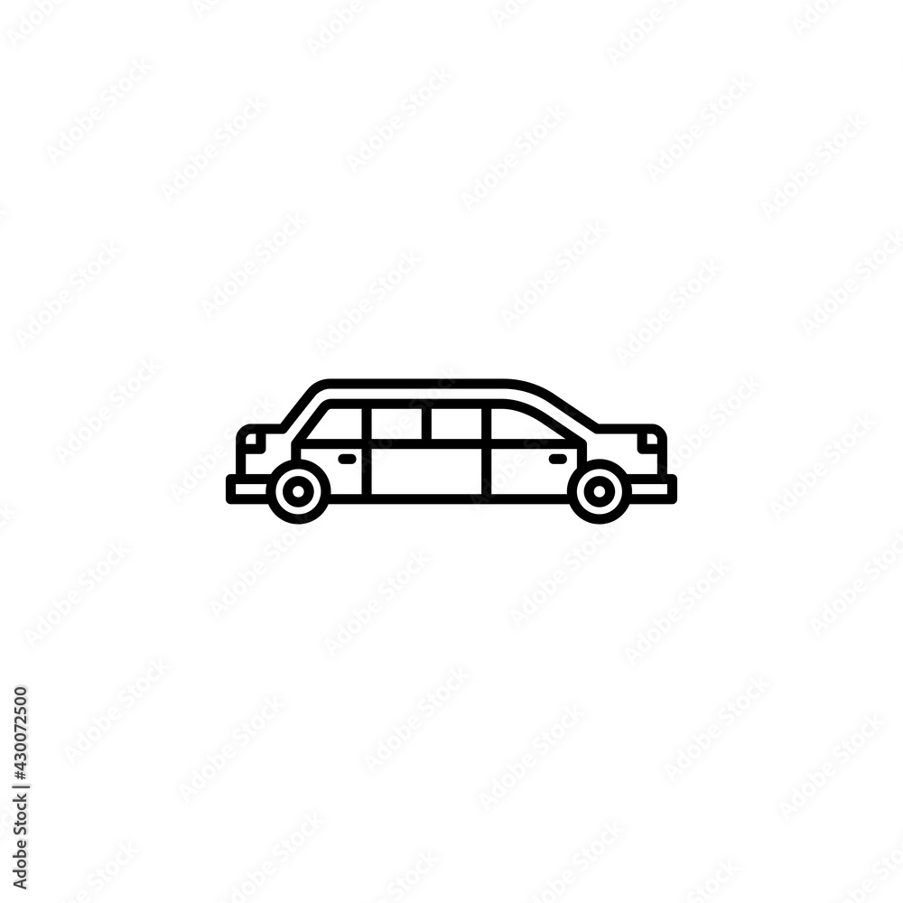 limousine vector icon. transportation and vehicle icon outline style. perfect use for icon, logo, illustration, website, and more. icon design line style