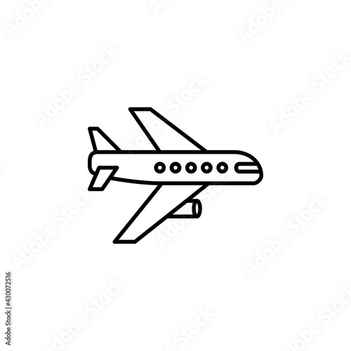 plane vector icon. transportation and vehicle icon outline style. perfect use for icon, logo, illustration, website, and more. icon design line style