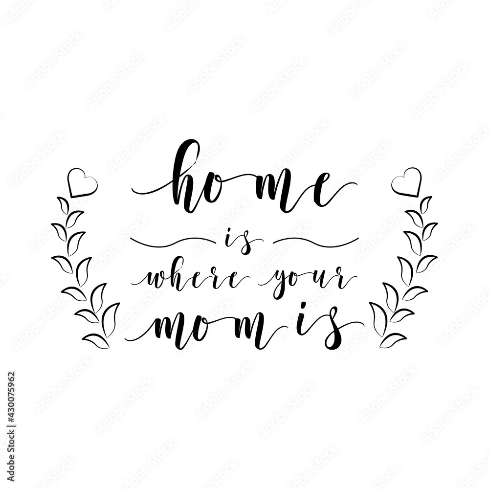 Obraz premium Mom Lettering quotes. Modern lettering art for poster, greeting card, t-shirt, mug, etc. simple design editable. Design template vector