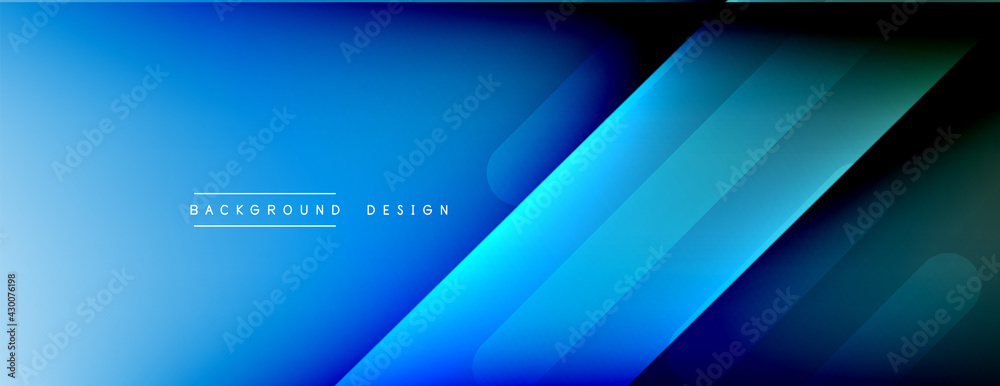 Dynamic lines abstract background. 3D shadow effects and fluid gradients. Modern overlapping forms