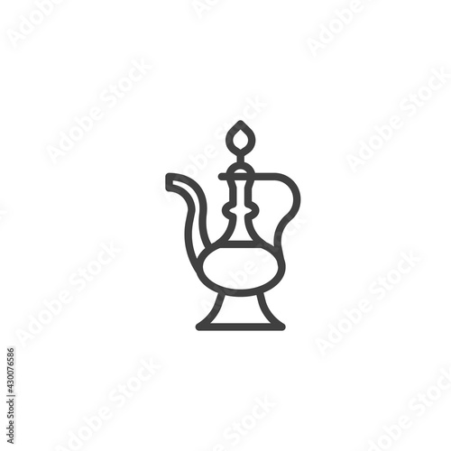 Arabic kettle line icon © alekseyvanin