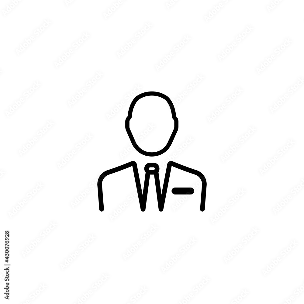 Advocate or Lawyer thin black line Icon - default businessman profile avatar. Trendy flat isolated symbol, sign for: illustration, outline, logo, mobile, app, design, web, dev, ui, ux. Vector EPS 10 Advocate or Lawyer thin black line Icon - default businessman profile avatar. Trendy flat isolated symbol, sign for: illustration, outline, logo, mobile, app, design, web, dev, ui, ux. Vector EPS 10