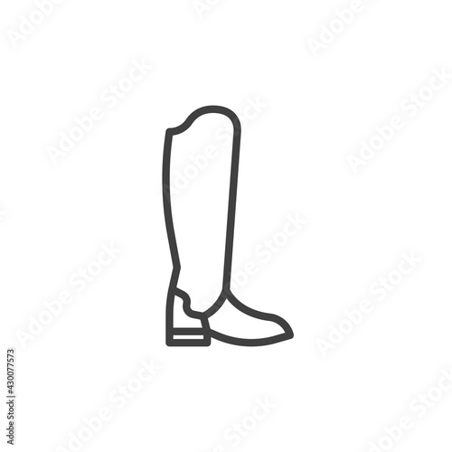 Riding boots line icon