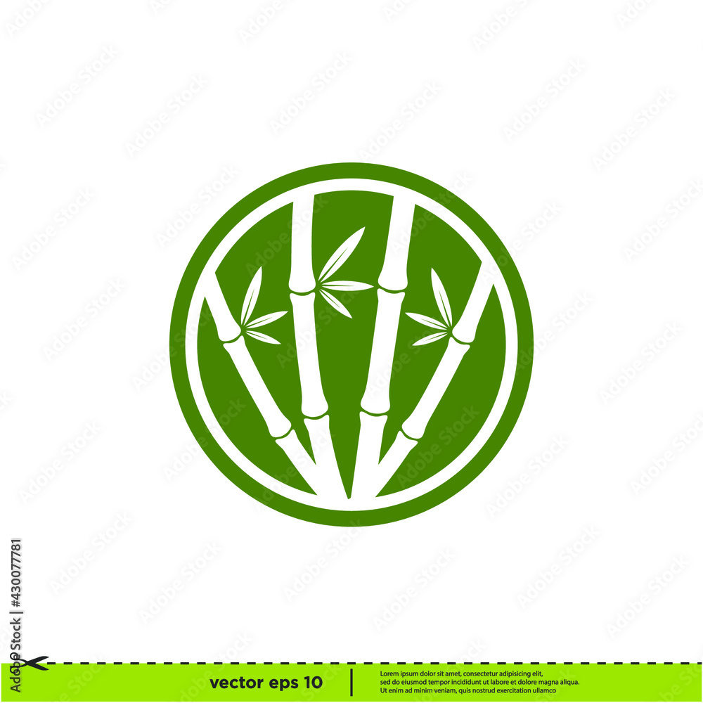 Obraz premium bamboo icon vector logo template