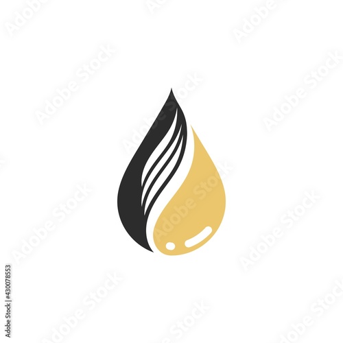 hair nutrition oil drop icon vector illustration design