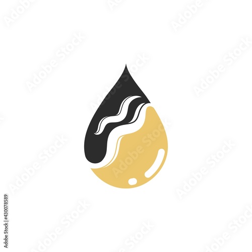 hair nutrition oil drop icon vector illustration design