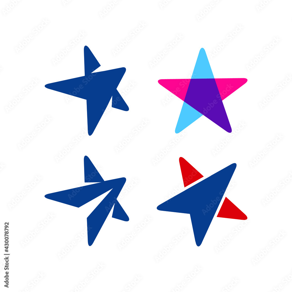 Fototapeta premium star logo concept success symbol